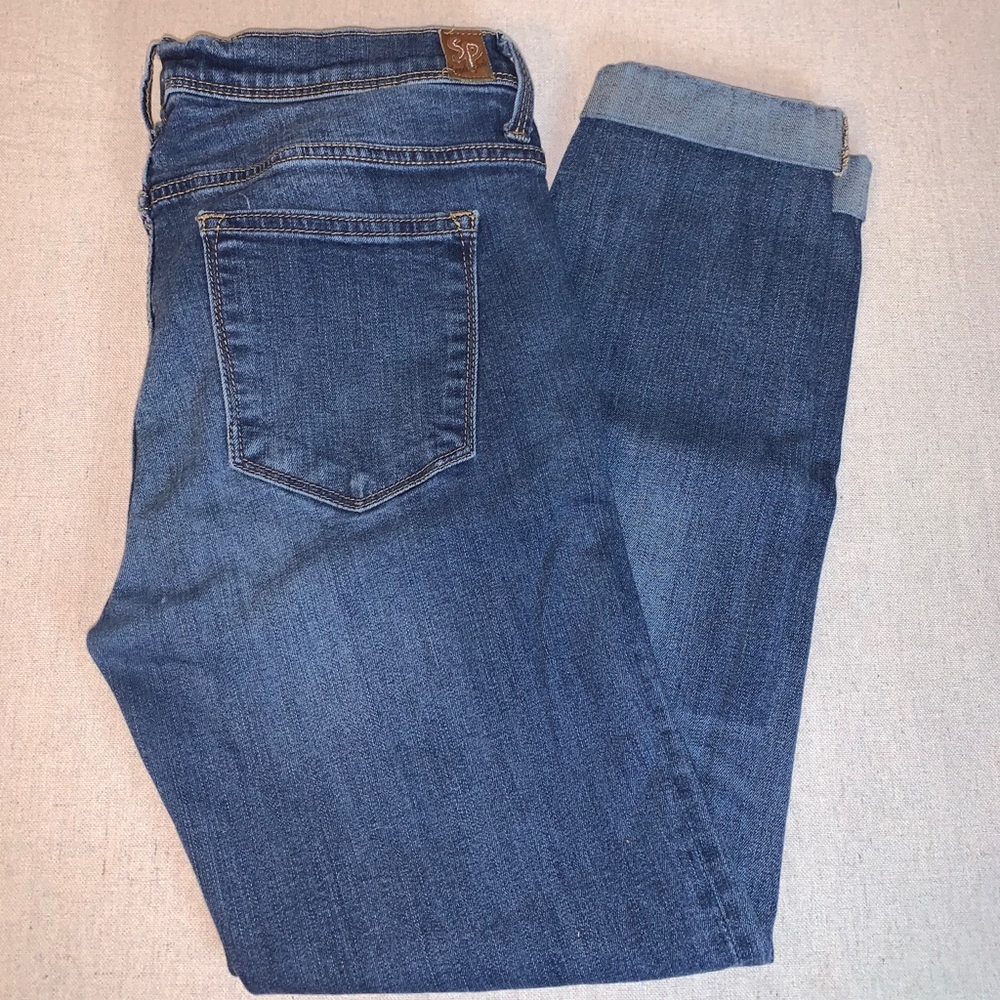 SP Black Distressed Mid Rise Jeans
